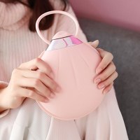 电暖宝马卡龙浅粉色天然橡胶安全无水充电电热宝手提可爱充电式便携电热袋暖手宝