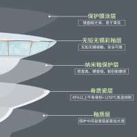 富昱景 碗碟套装景德镇餐具家用骨瓷简约欧式陶瓷筷盘子组合送礼 8人食 46件