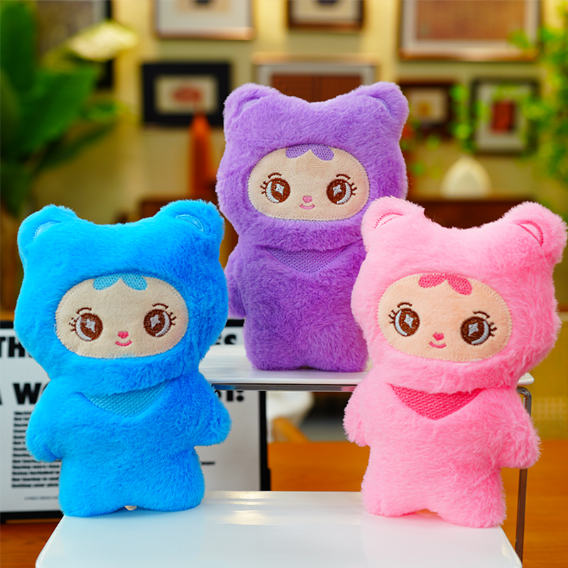 智美环球 8寸毛绒玩具20-25厘米(款式平均混搭)三色娃三岁23cm