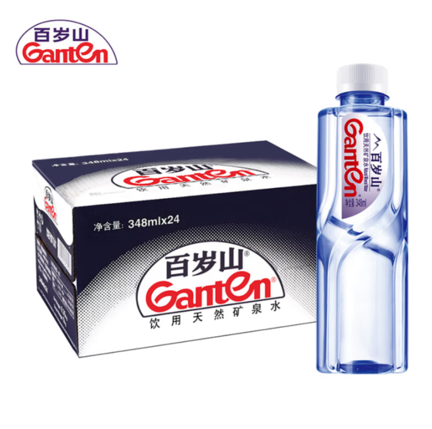 百岁山 348ML*24 瓶 矿泉水整箱装