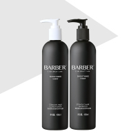 理发师BARBER正装品专业沙龙直发垂坠顺滑亮泽柔顺洗发水护发素套装400ml*2