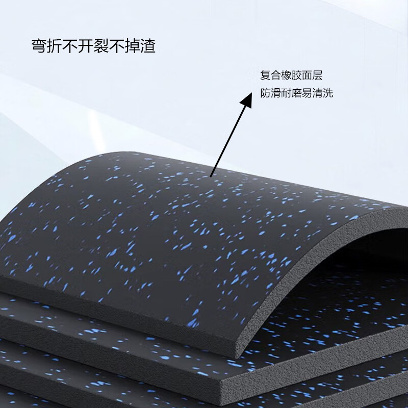 探仕狼 TSL-D5520-15健身房减震隔音高端复合橡胶地砖15%彩点