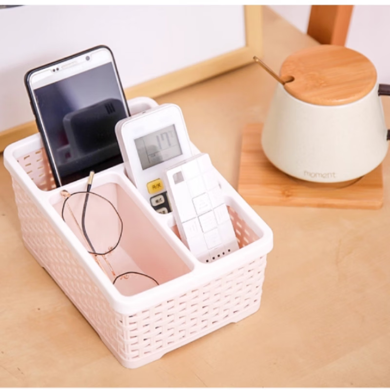 禧天龙(Citylong)L-7153收纳篮(米色) 桌面收纳筐杂物筐桌面办公套装收纳盒高清大图