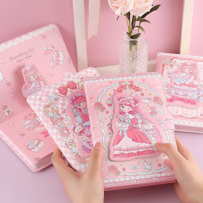 新品直营公主手帐本可爱少女心手账本网红笔记本仙女日系记事本学生磁