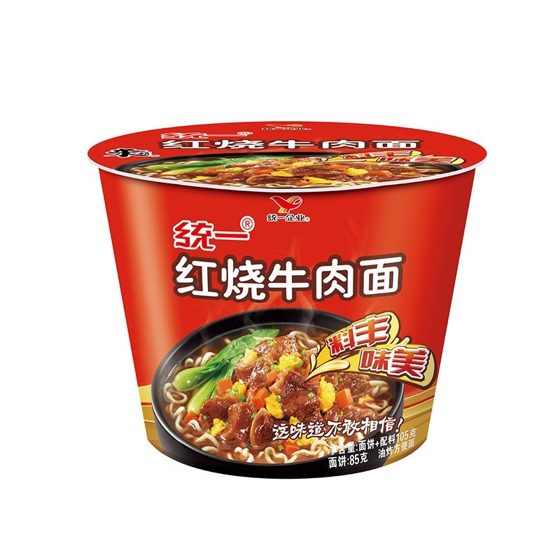 统一来一桶红烧牛肉面105g桶