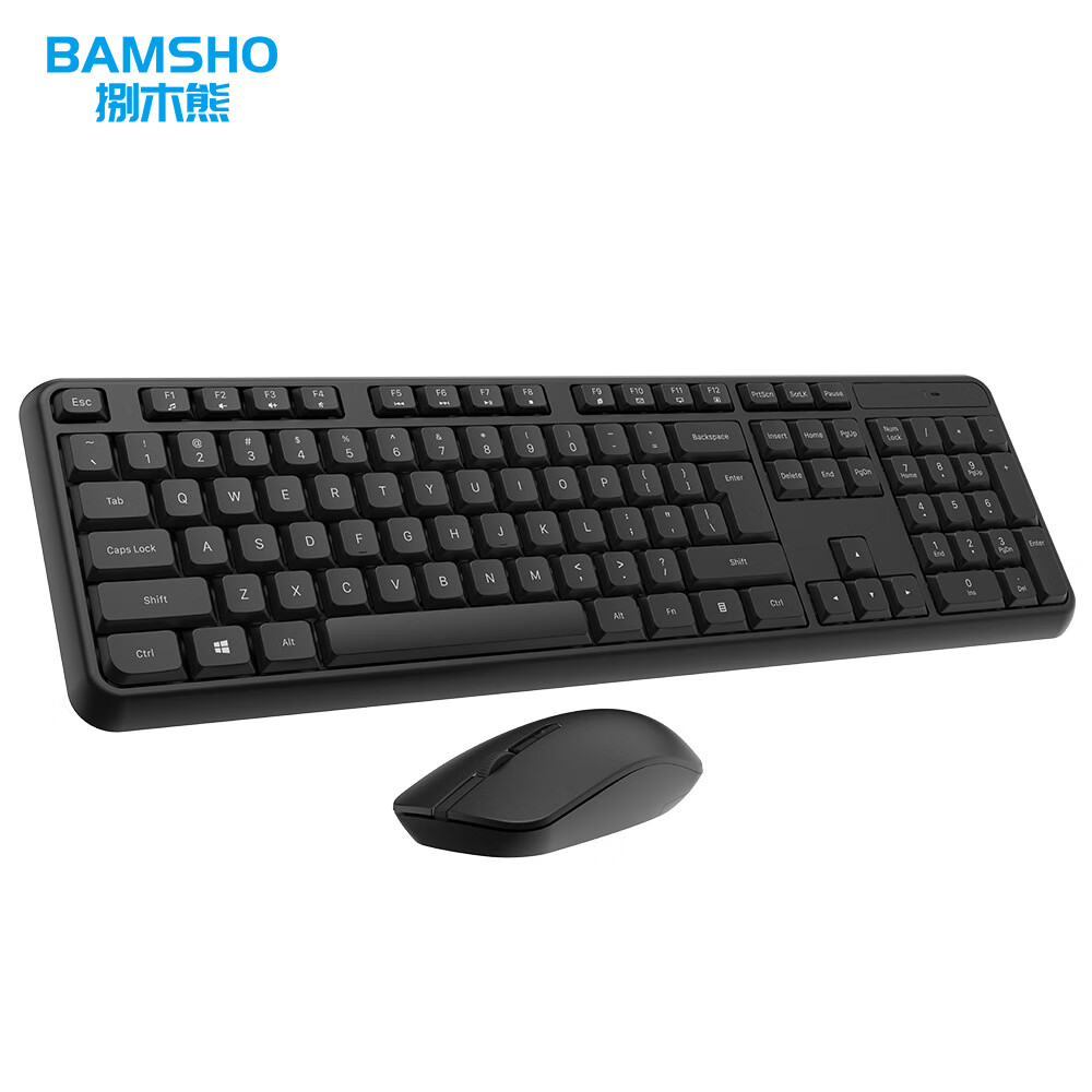 捌木熊 GJC-WT201 无线2.4G键鼠套装 全尺寸人体工学 手感舒适 黑色(计价单位:套)