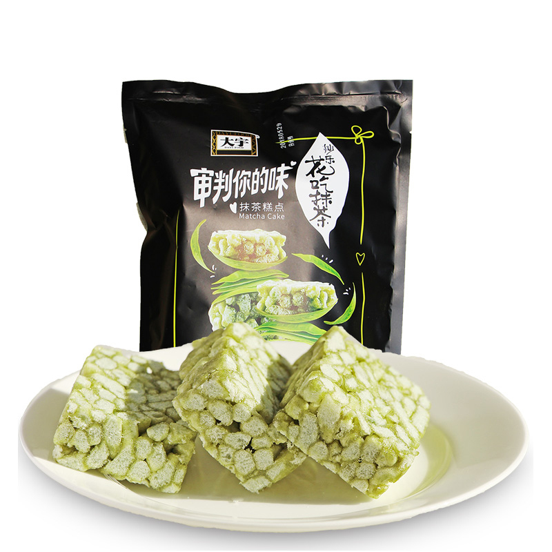 大宇 沙乐花吃 沙琪玛 糕点 抹茶味沙琪玛300g