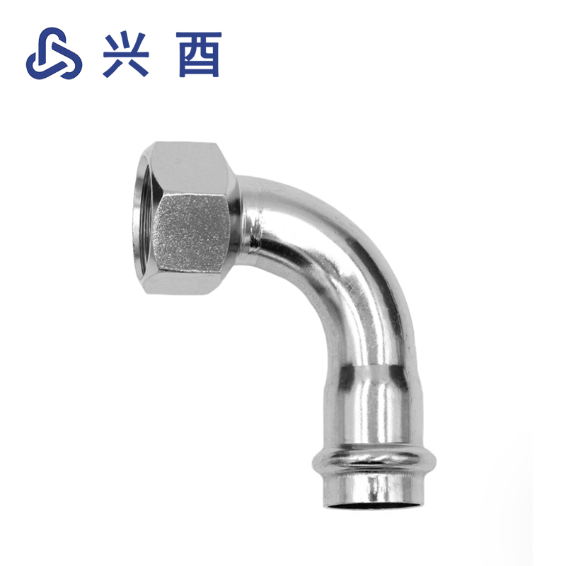 兴酉 卡压式内丝弯头 DN20 个高清大图