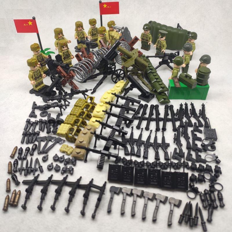 兼容乐高军事血战上甘岭二战人仔士兵积木玩具抗美援朝半岛集结号