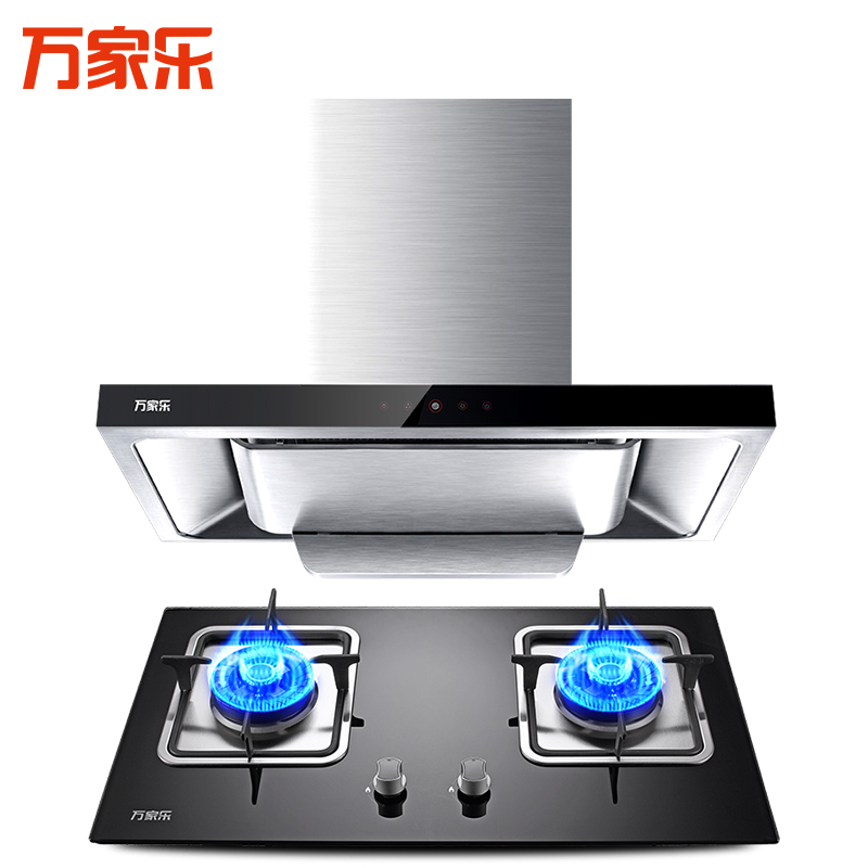 万家乐(Macro)烟灶套餐 19m³大吸力 欧式触控油烟机 台嵌两用燃气灶具A591+DQZ01B(天然气)高清大图