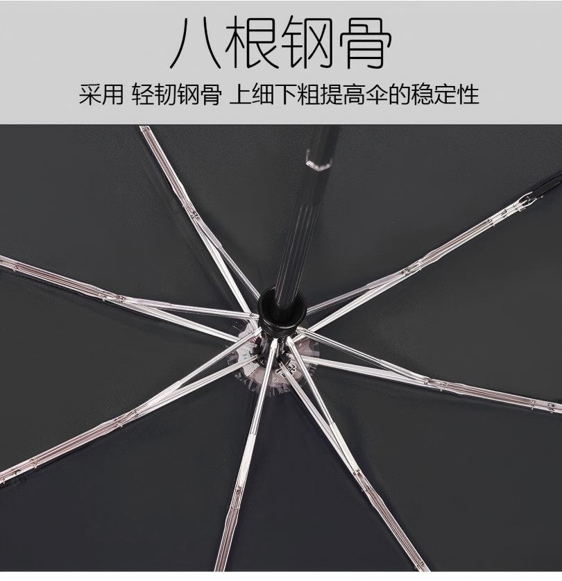 天堂伞 自动晴雨两用伞 31115礼盒 商务黑胶防晒防紫外线加大加固高清大图