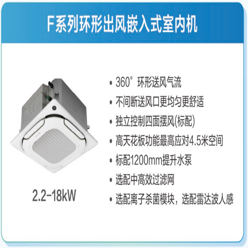 美的(Midea) 中央空调嵌入式室内机MDV-D160Q4/BP3N1-EF