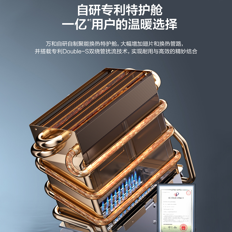 万和二级能效燃气热水器12升 天然气燃气热水器 双重防冻精准控温一键节能JSQ24-365T12-1高清大图