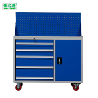 豫亿腾 五抽工具车(带门) 车间用双开门储物柜 加厚五金收纳箱抽屉式铁皮刀具柜子 可定制