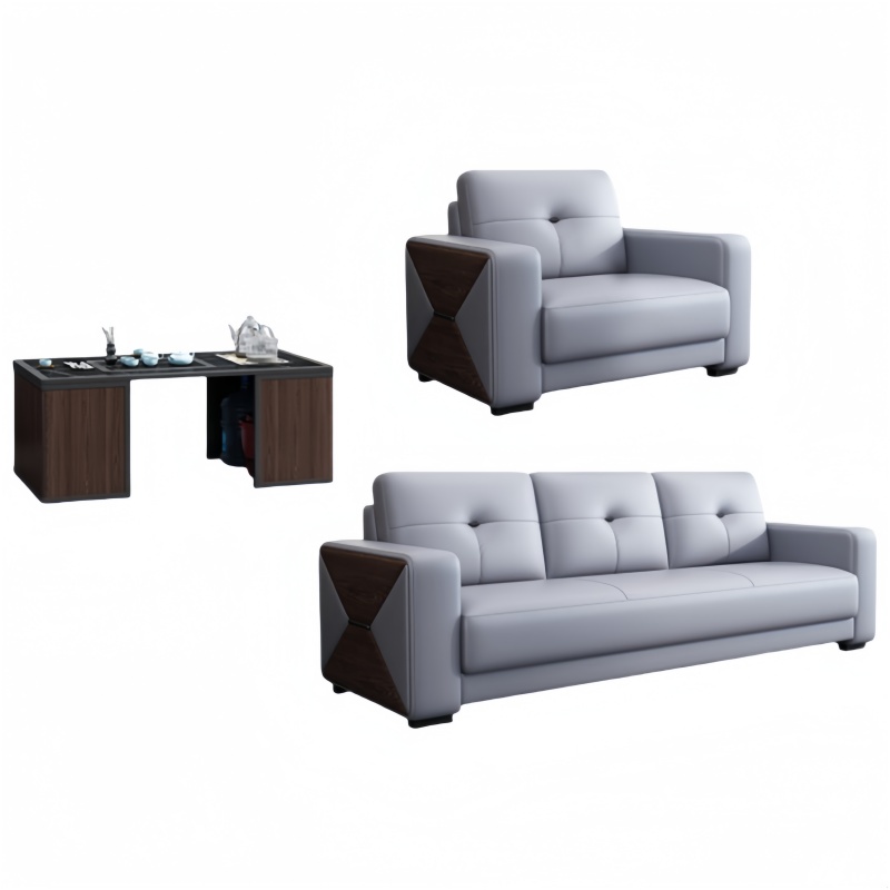 悦兴诚休闲沙发200*85*92cm(1+3+岩板茶几)套高清大图