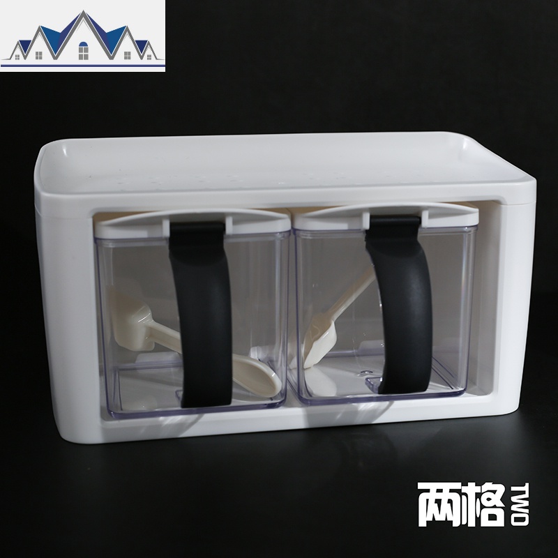 收纳佐料盒子调料盒家用盐罐调味品厨房装盐巴的调味罐套装组合装 三维工匠收纳盒高清大图