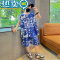 绿彩虹光男童套装2023新款速干运动夏装男孩薄款背心短裤潮儿童篮球服夏季