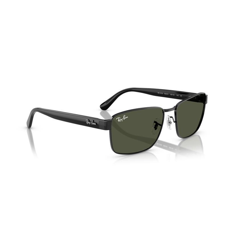 RayBan男士方形金属框太阳镜时尚深灰镜片休闲与正式场合皆宜