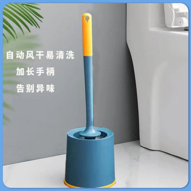 苏宁宜品 SNYP-MTS01圆形蓝色马桶刷套装[带底座]1套图片