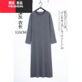 YIBUSHENG季韩版薄款打底裙莫代尔长袖长裙女外穿圆领宽松连衣裙大码睡B M(建议体重100-130斤) 春秋棉长袖长裙深灰