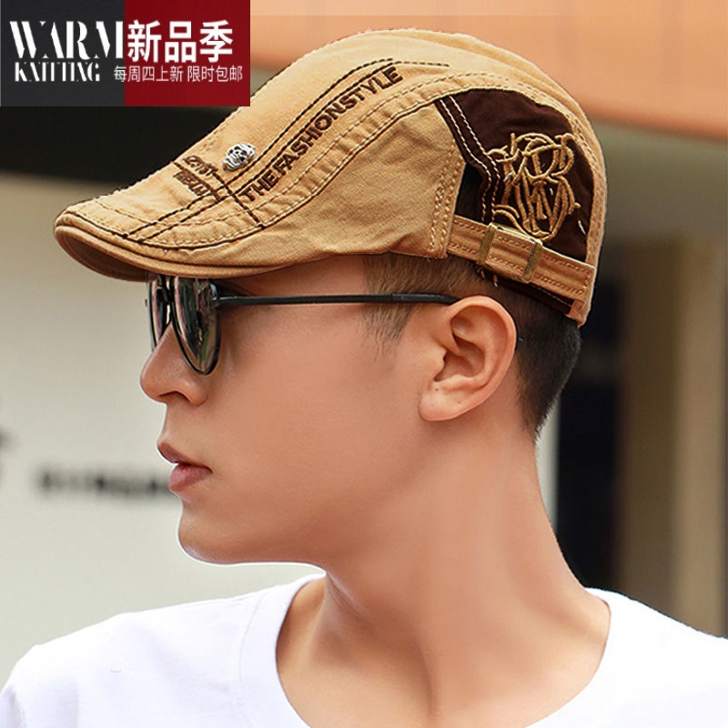 shanchao新款男女士时尚贝雷帽遮阳帽前进帽韩版鸭舌帽帽子