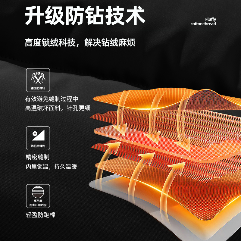 啄木鸟棉服男款冬季2025新款加绒加厚保暖棉袄男士加厚棉衣外套Y高清大图