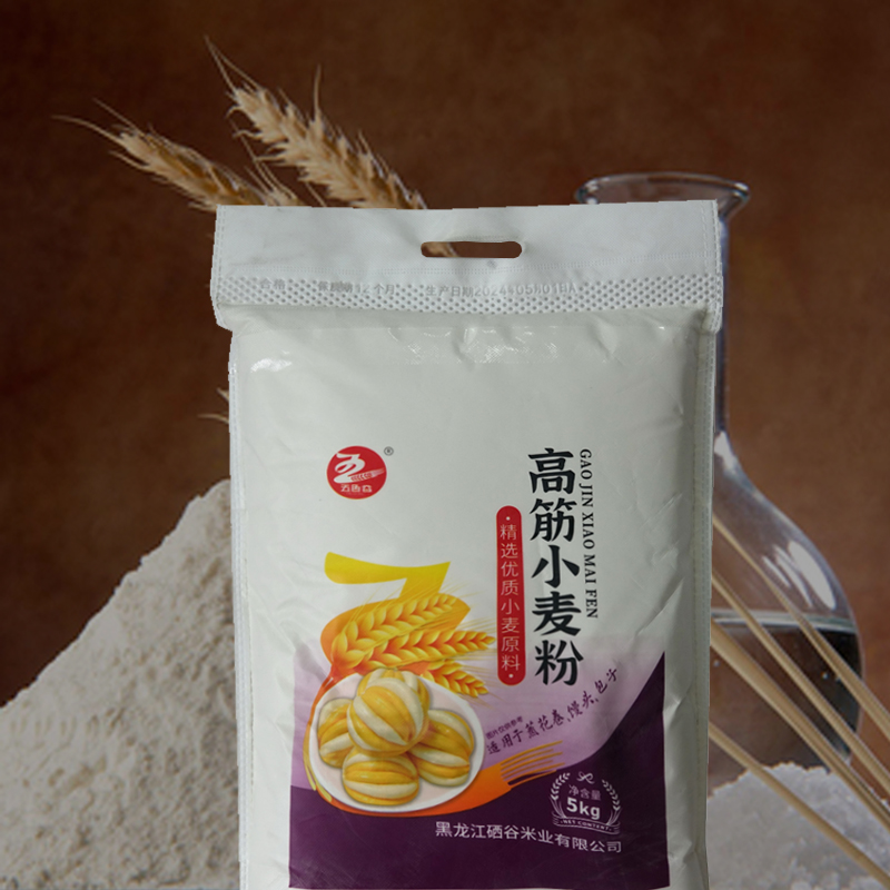 五色谷高筋小麦粉新包装高清大图