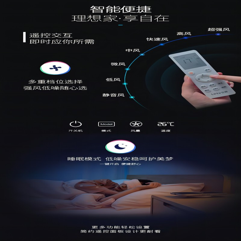 Letv乐视空调1.5匹变频洁净健康柔风防直吹冷暖家用新一级能效挂壁式空调挂机KFR-35GW/BPL1XC(A1)