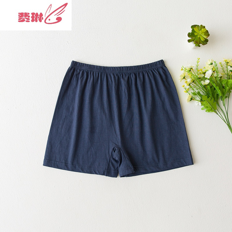 4条装中老年人内裤爸爸棉平角裤衩老码宽松四角裤头男费琳视频