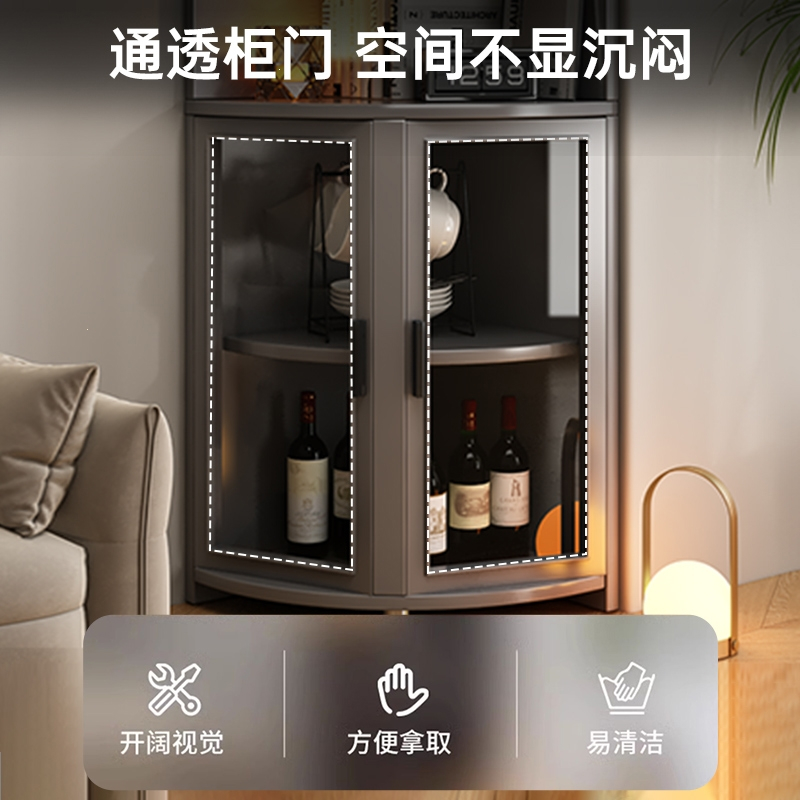 芊怡(QIANYI)墙边转角柜客厅落地边角柜靠墙置物架三角形拐角收纳柜子家用书架