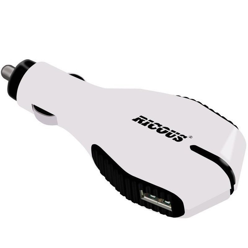 RICOUS/瑞酷M1智能车载快速充电器(三色任选)12V2A 9V2A高通QC2.0手机平板通用快充 双USB车载快充