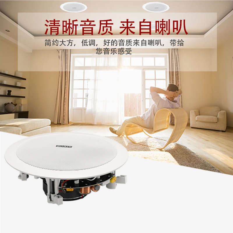 索爱(soaiy) 定压喇叭XD-1561吸顶音响喇叭 需搭配功放使用高清大图