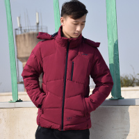 中国李宁(LI-NING)短款运动羽绒服男士2018冬季潮流休闲连帽防风保暖白鸭绒羽绒服常规款外套上衣