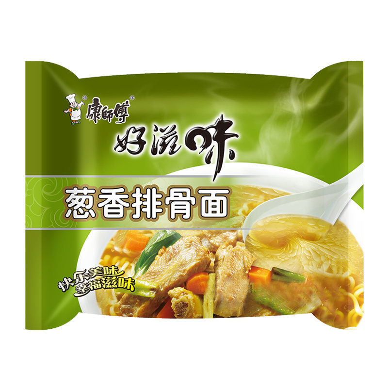 康师傅好滋味葱香排骨面五连包 96g/袋