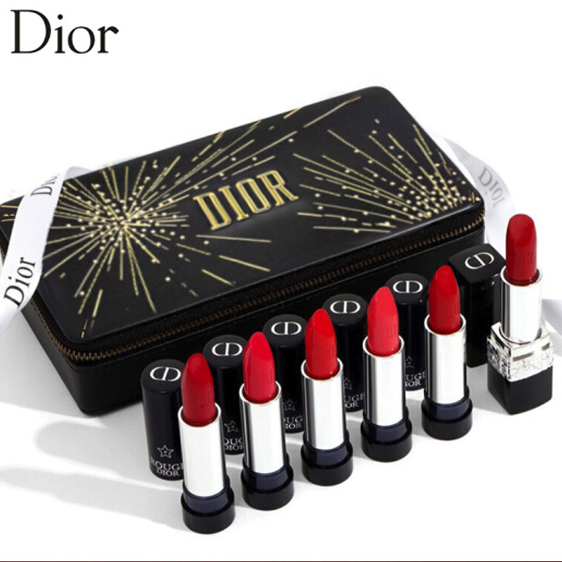 Dior/迪奥圣诞星空限量口红套装烟花礼盒蓝金唇膏口红