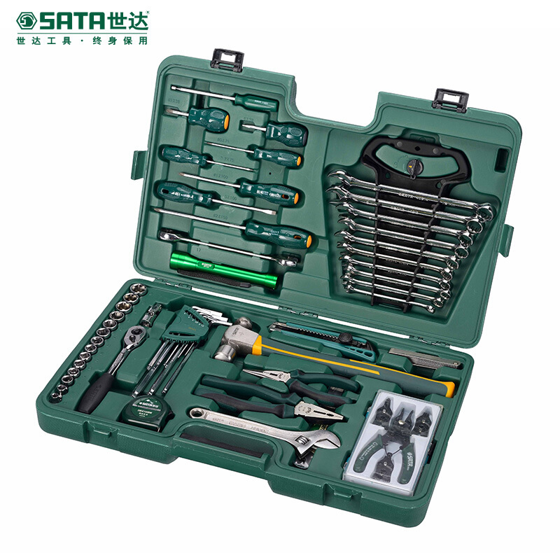 世达(SATA) 58件套装机修组套手动工具组合6.3MM 10MM 12.5MM系列综合 09516