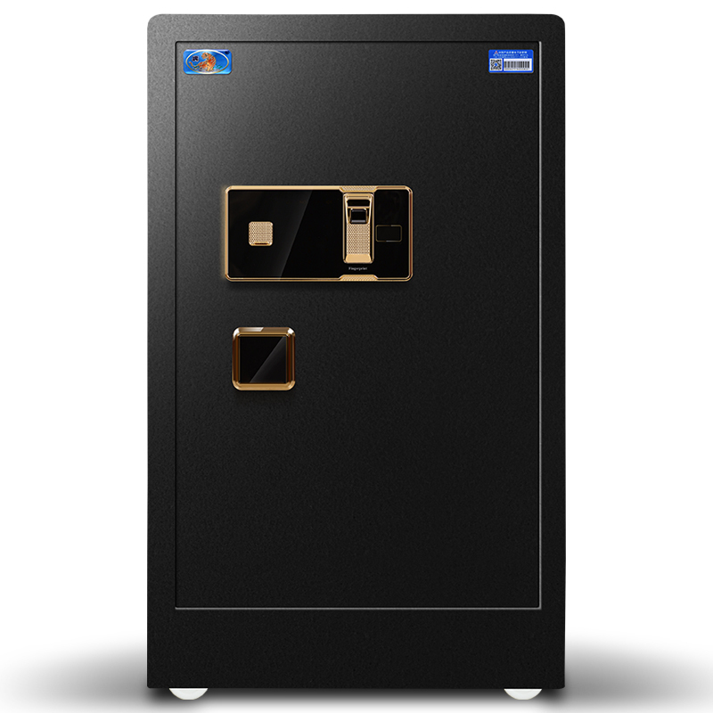 保险柜双保险保管柜 家用办公60cm小型指纹密码全钢入墙保险箱 虎牌致尚-60型-星空黑色-指纹