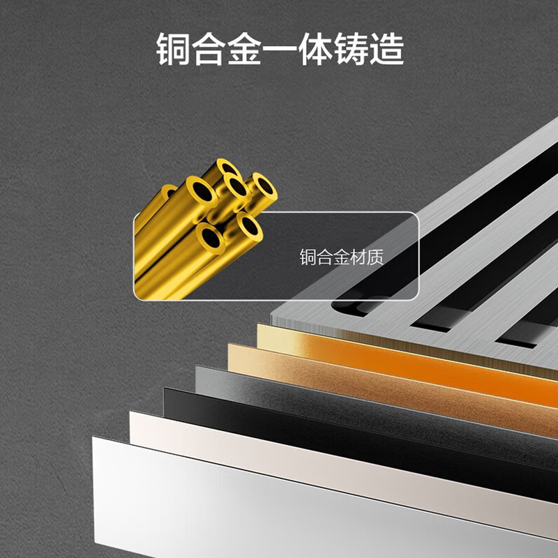 九牧（JOMOO）长条地漏卫生间浴室淋浴房大排量防堵防返水长方形地漏92515/92516高清大图