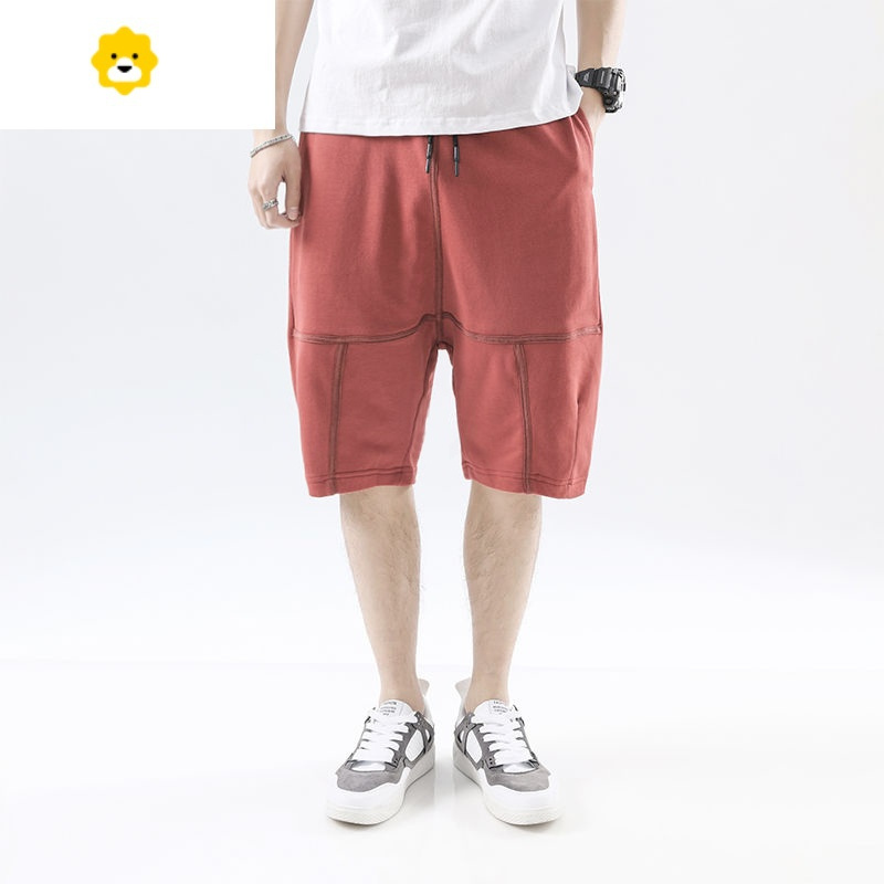 fishbasket男士季宽松加肥加大码肥佬运动短裤潮男哈伦中裤休闲五分裤