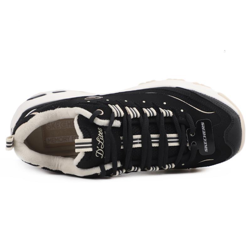 Skechers斯凯奇女鞋2021春季新款老爹鞋复古厚底熊猫鞋66666254