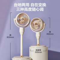 美的(Midea)空气循环扇家用电风扇3D摇头落地扇轻音节能宿舍小风扇台地两用节能风扇 米橘色GAF24DR