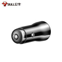 公牛(BULL)GNV-CUB12H车载充电器双口USB一拖二5V/2.4A黑色车充小巧时尚牢固插接充电插头