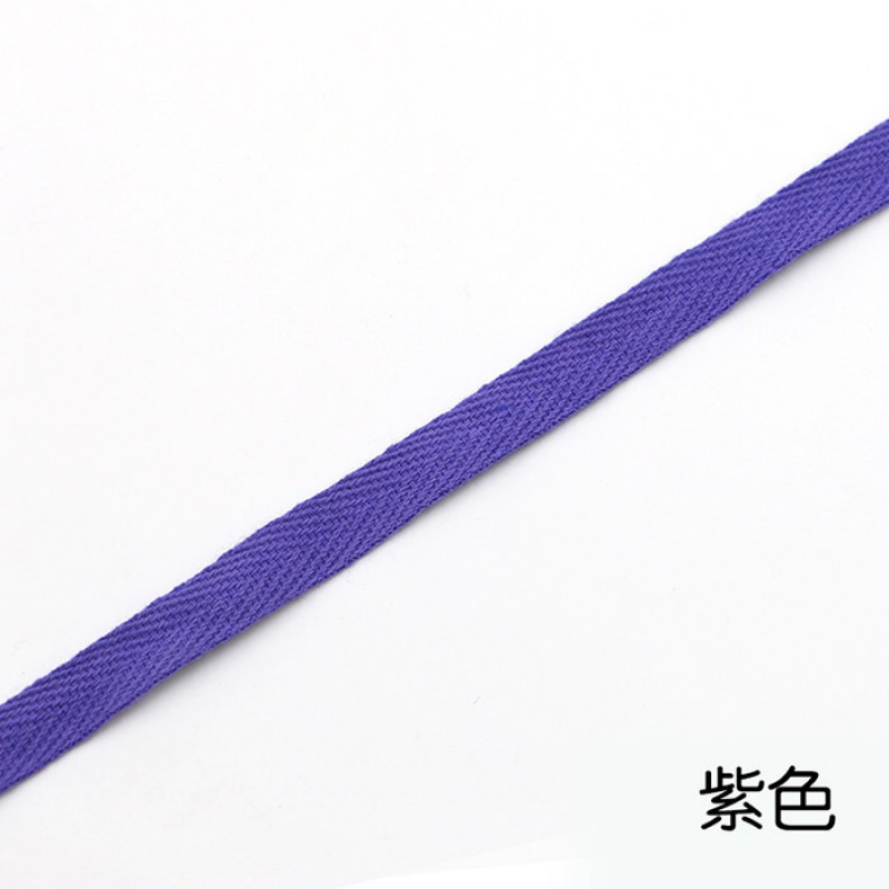 家柏饰(CORATED)1cm辅料织带棉布带包边带包边条布条彩色棉纱人字带绑带带子10米 18#紫色10米