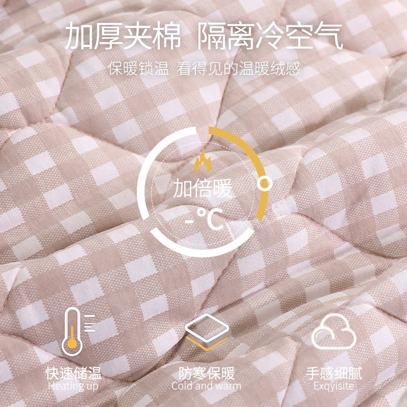 浪莎夹棉睡衣女冬季三层加厚夹棉袄大码保暖开衫可外穿家居服套装图片