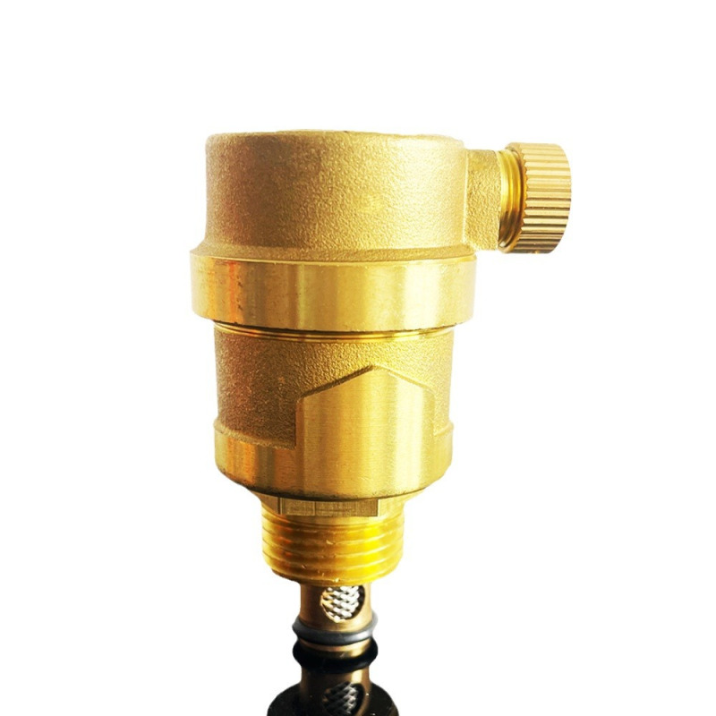 俊伟达单向排气阀自动黄铜快速放气阀暖气自来水管道空调快排阀一体DN20