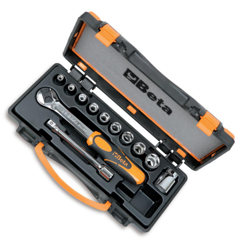 百塔(Beta) 12件装，3/8“驱动六角/十二角套筒及配件组套高清大图