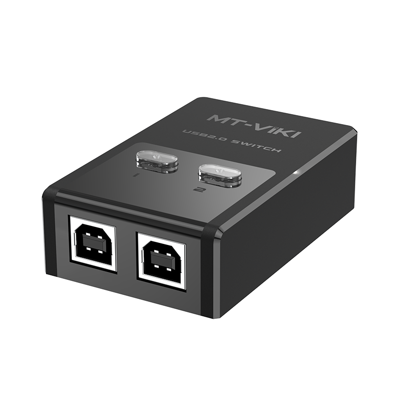 迈拓维矩MT-SW221-CH usb打印机共享器2口自动二进一出打印切换器2进1出 配线高清大图