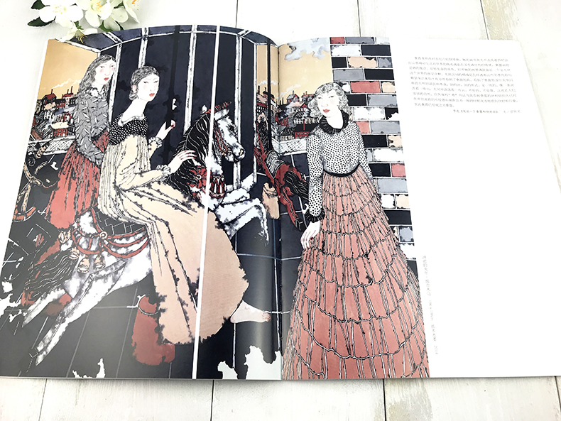 [正版]当代水墨画唯美新视界 桑蕾/水墨人物画精品集/白描底稿画谱勾勒技法解析/国画人物水墨画临摹画册毛笔绘画入门基础高清大图