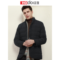 HODO红豆男装 男士羽绒服外套 冬季时尚连帽微弹加厚保暖羽绒服