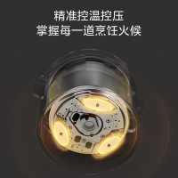 美的(Midea)电压力锅MY-E528一锅双胆高压力锅5升大容量多功能智能煮饭炖煮压力煲压力锅电饭锅